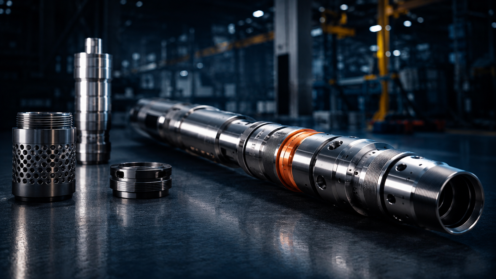 Precision-machined industrial component manufactured by Dynamic Oil Tools